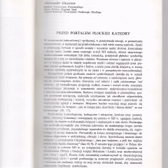 Romańskie Drzwi Płockie 1154-ok. 1430-1982 