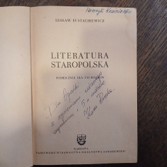 Literatura staropolska. Podręcznik dla techników